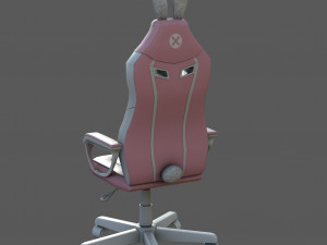 Pink Bunny Gaming Chair 3D Model