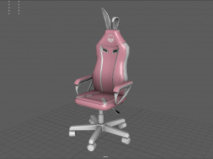 Pink Bunny Gaming Chair 3D Model