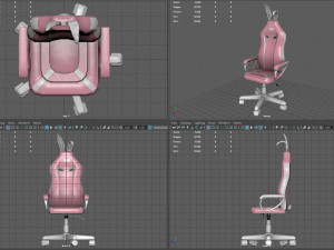 Pink Bunny Gaming Chair 3D Model