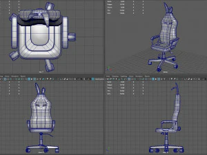 Pink Bunny Gaming Chair 3D Model