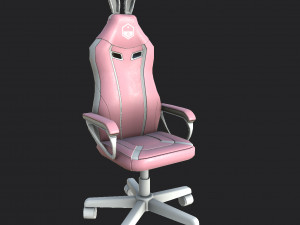 Pink Bunny Gaming Chair 3D Model
