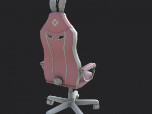 Pink Bunny Gaming Chair 3D Model