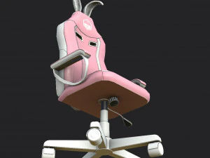 Pink Bunny Gaming Chair 3D Model