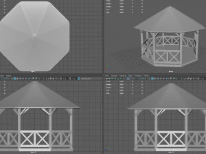 Garden Gazebo 3D Model