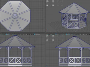 Garden Gazebo 3D Model