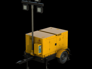 Mobile Lighting Tower Modelo 3D