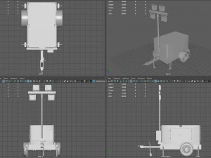 Mobile Lighting Tower 3D Model