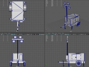 Mobile Lighting Tower Modèle 3D