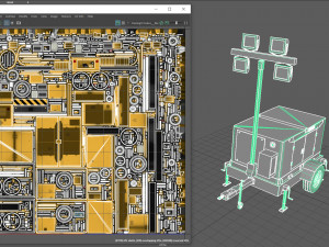Mobile Lighting Tower Modèle 3D