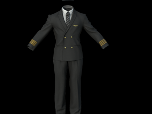 Airline pilot uniform 3D 모델