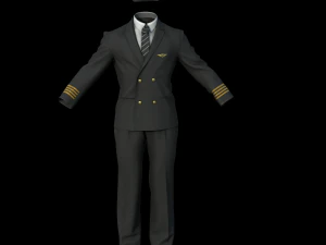 Airline pilot uniform 3D Model