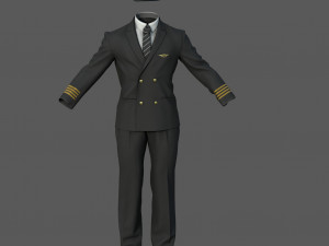 Airline pilot uniform 3D 모델