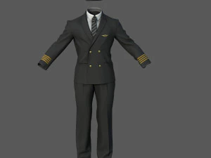 Airline pilot uniform 3D Model