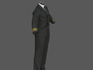 Airline pilot uniform 3D Model