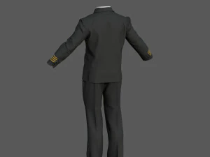 Airline pilot uniform 3D Model