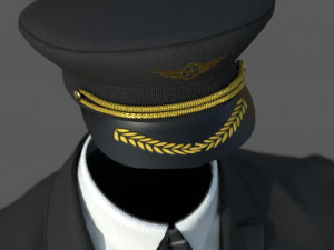 Airline pilot uniform 3D 모델