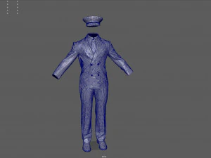 Airline pilot uniform 3D Model