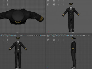 Airline pilot uniform 3D 모델