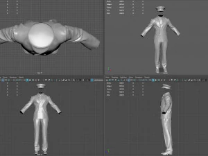 Airline pilot uniform 3D Model