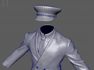 Airline pilot uniform 3D 모델