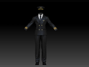 Airline pilot uniform 3D 모델
