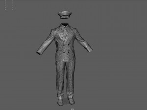 Airline pilot uniform 3D 모델