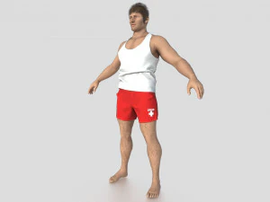救生员 3D 模型
