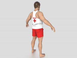 救生员 3D 模型