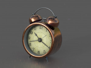Analog Alarm Clock 3D Model