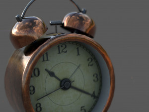 Analog Alarm Clock 3D Model