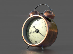 Analog Alarm Clock 3D Model