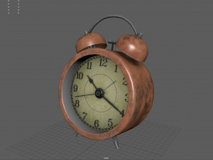 Analog Alarm Clock 3D Model