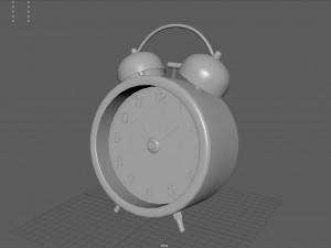 Analog Alarm Clock 3D Model
