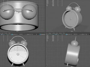 Analog Alarm Clock 3D Model