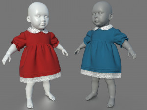 BABY DRESS 3D मॉडल