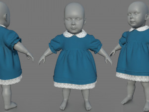 BABY DRESS 3D मॉडल