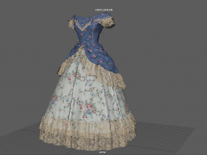ROCOCO ERA DRESS Modèle 3D