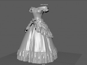 ROCOCO ERA DRESS Modèle 3D