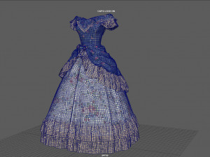 ROCOCO ERA DRESS Modèle 3D