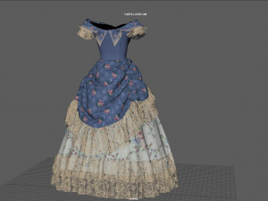 ROCOCO ERA DRESS Modèle 3D