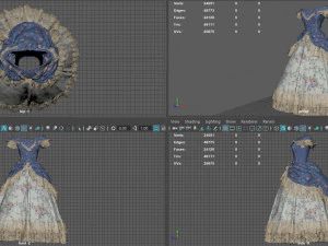 ROCOCO ERA DRESS 3D Model