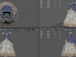 ROCOCO ERA DRESS Modèle 3D