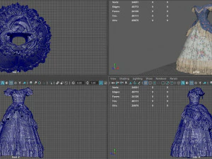 ROCOCO ERA DRESS 3D Model