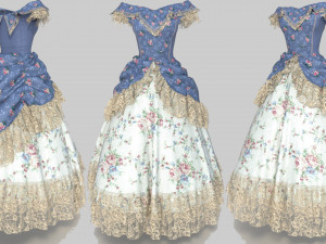ROCOCO ERA DRESS Modèle 3D