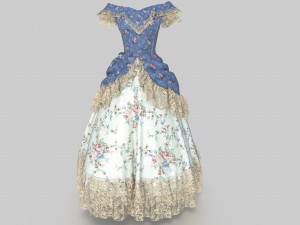ROCOCO ERA DRESS Modèle 3D
