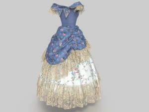 ROCOCO ERA DRESS Modèle 3D