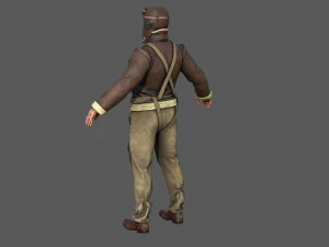 WORLD WAR II PILOT 3D Model