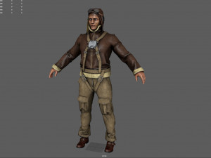 WORLD WAR II PILOT Modello 3D