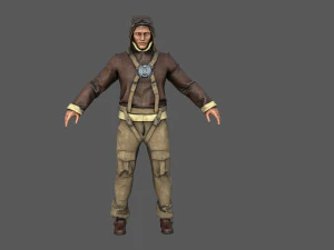 WORLD WAR II PILOT 3D Model