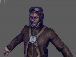 WORLD WAR II PILOT Modello 3D
